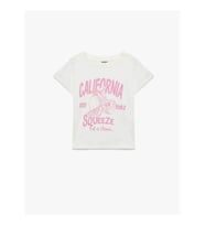 Koton Baskılı Ekru Kız Çocuk T-Shirt 6SKG10039AK