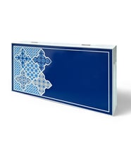 Blue Tile Tavla, Çizilmez Zeminli, Mıknatıslı MDF Kasa, 2 Kat Vernik Cilalı