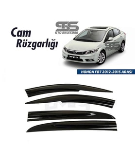 Cam Rüzgarlığı HONDA FB7 2012-2015 Arası Mügen Tip Piano Black