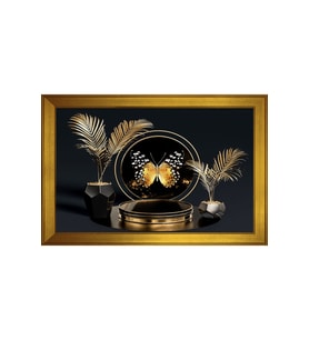Manzara Temalı Kanvas Tablo 80 x 110 cm Gold Çerçeve