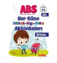 ABS 3-4 Yaş Her Güne Dikkat-Algı-Zeka Aktiviteleri 30 Gün