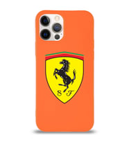 Apple iPhone 12 Pro  Lansman Kılıf Ferrari Tasarımlı Altı Kapalı İçi Kadife Kaplı  Kapak (Şeffaf)