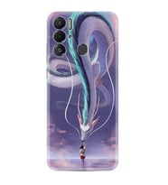 Tecno Pova Neo Kılıf Silikon Desen Özel Seri Kız ve Ejderha 1742