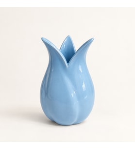 Lale Vazo Seramik 12x7cm Mavi 1 adet