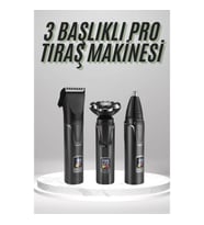 Mey İthalat® Dijital Göstergeli 3 Başlıklı Tıraş Makinesi Islak Kuru Lazer Öncesi Günlük