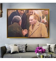 Altın Çerçeveli dekoratif tablo a1398 (Gold)
