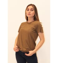 Rich Kadın Organik Bisiklet Yaka T-shirt %100 Pamuk Tişört