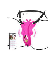 Akıllı Telefon Kontrollü Pembe Giyilebilir Kelebek Vibratör