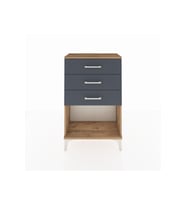 Arges Komodin 3 Çekmeceli 60x30x96 Çam-Antrasit
