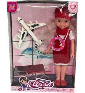 Global Toys Elissa Konuşan Hostes Bebek 30 Cm (Çok Renkli)