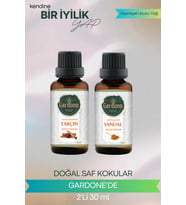 Sandal + Tarçın ( Oda Kokusu Aroma Terapi Buhurdanlık / Difüzör Yağı ) Set 2 Adet x 30 ML
