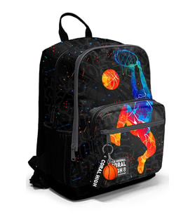 Coral High Gri Basketbol Desenli Okul Sırt Çantası 23643