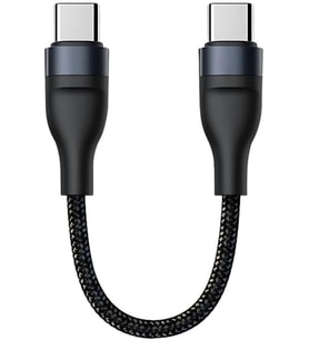 Şarj 5A 66W Type-C Şarj Kablosu Kısa Type-C Powerbank Şarj Kablosu Örgü Kopmaz Kablo
