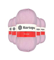 5 Adet Kristal Çift Katlı El Örgü Lif İpi Açık Pembe K699
