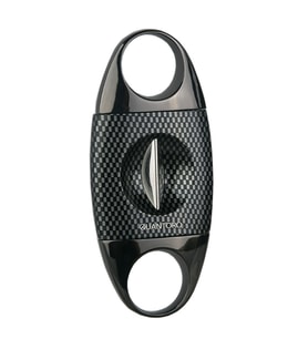 Quantoro Gunmetal Karbon Desenli Metal V-Cut Puro Makası Kesici - TRZ2004