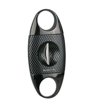 Quantoro Gunmetal Karbon Desenli Metal V-Cut Puro Makası Kesici - TRZ2004