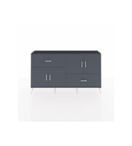 Arges Konsol 3 Raflı 2 Çekmeceli 4 Kapaklı 176x30x99 Antrasit-Antrasit