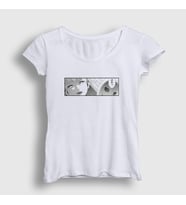 Presmono Kadın Beyaz Kirari Anime kakegurui T-Shirt 239878tt (Beyaz)
