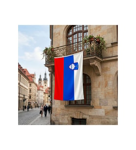 Slovenya Bayrağı Premium Raşel Kumaş 150x225 Cm