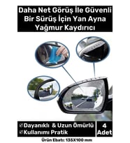 Özel Üretim Yağmur Kaydırıcı Film Araba Dış Yan Dikiz Aynası Filmi Buğu Önleyici Su Tutmaz 4 Adet