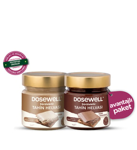 Dosewell Sürülebilir Tahin Helvası Sade ve Ham Kakaolu 250 gr 2'li Paket