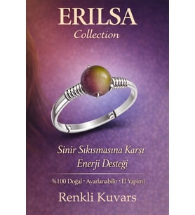 Sertifikalı Sinir Gevşetici Enerji Yüzüğü – Renkli Kuvars Ayarlanabilir İnce Kasa Aslan Koç Burcu (Çok Renkli)