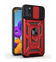 Kızaklı Tank Kılıf Samsung Galaxy A21S Kırmızı