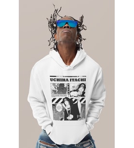 Uchiha Itachi Naruto Baskılı Unisex Oversize Anime Karakter Hoodie
