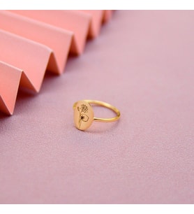 Kişiye Özel 925 Ayar Gümüş Doğum Çiçeği Yüzük (Gold)