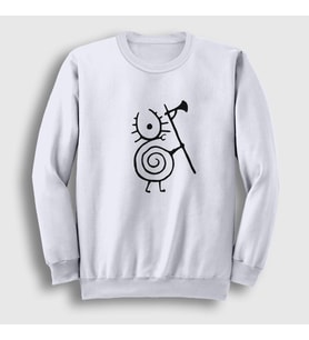 Presmono Unisex Beyaz Logo Heilung Sweatshirt 148728tt (Beyaz)