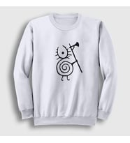 Presmono Unisex Beyaz Logo Heilung Sweatshirt 148728tt (Beyaz)