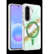 Onegif Galaxy A57 5G Lotus Simli Magsafe Kapak - Yeşil