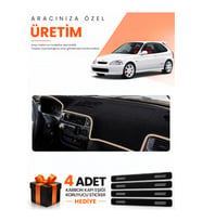 HONDA CİVİC EK-EJ-EM (1995-2000) Uyumlu Torpido Koruma Örtüsü Oto Kılıfı - Siyah Bej