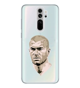 Redmi Note 8 Pro Uyumlu Zinedine Zidane Tasarımlı Şeffaf Telefon Kılıfı
