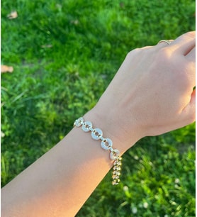 14K Taşlı Simit Bileklik