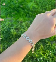 14K Taşlı Simit Bileklik