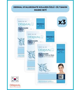 Dermal Hyaluronate Kolajen Özlü Cilt Bakım Maskesi 23 gr 3 Adet