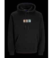 Jack & Jones Jorbronx Rectangle Erkek Sweatshirt (Siyah)