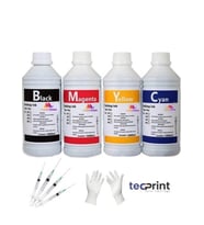 Tecprint HP Gt5820-Gt52 1 Litre Muadil Mürekkep CMYK Seti +Enjektör+Eldiven