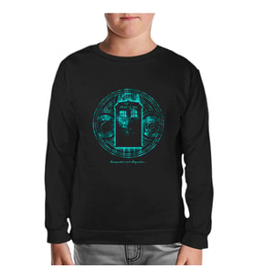 Doctor Who - Anywhere Siyah Çocuk Sweatshirt