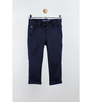 Erkek Çocuk Beli İpli Örme Pantolon Lacivert