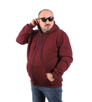 Starbattal Büyük Beden Unisex Kapüşonlu 3ip Sweat 11701 MURDUM