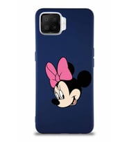 Oppo A73 Soft Premier Kapak Minnie Mouse-B Tasarımlı Silikon Kılıf - Lacivert (Şeffaf)