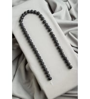 Oniks Doğal Taş Parlak Siyah Küre Kesim 8mm Dizi [Ab]