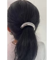 Caş Dekorasyon Gümüş Renk İnce Metal Detaylı Lastik Toka (Gümüş)