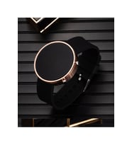 Siyah Silikon Led Takvimli Unisex Kol Saati