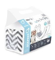 M-Pets Diapers Erkek Köpekler İçin Külot (S) 12'li