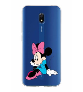 Xiaomi Redmi 8A Uyumlu Kapak Minnie Mouse Tasarımlı Şeffaf Silikon Kılıf