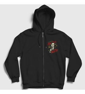 Presmono Unisex Siyah In Legal Trouble Dizi Better Call Saul Fermuarlı Kapüşonlu Sweatshirt 453210tt