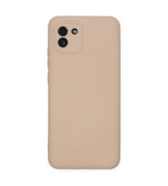 Samsung Galaxy A03 Kılıf Nano İçi Kadife Silikon - Pudra